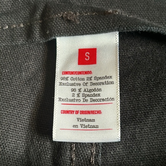 Black Overall Shorts with Embroidered Rainbow Hearts - Picture 8 of 8